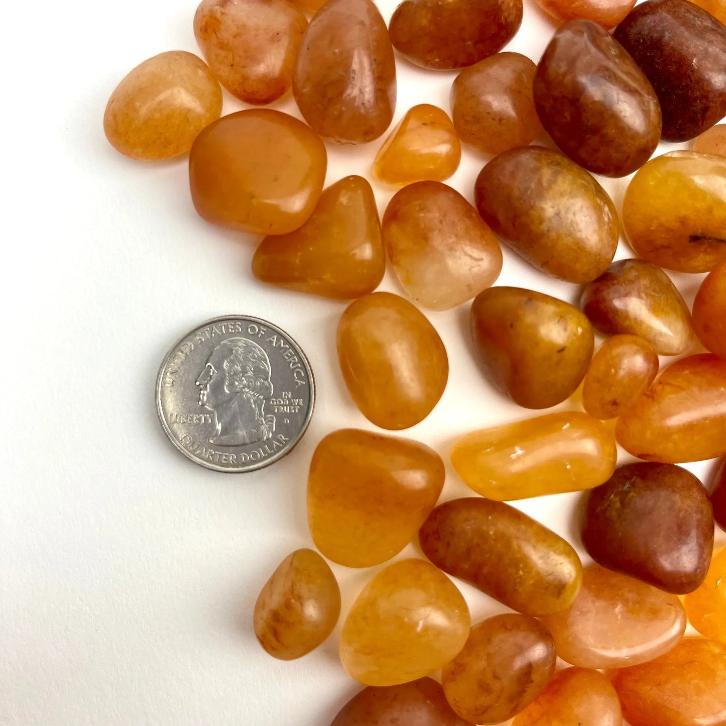 Peach Aventurine | Tumbled | 1 lb | 15-25mm | India