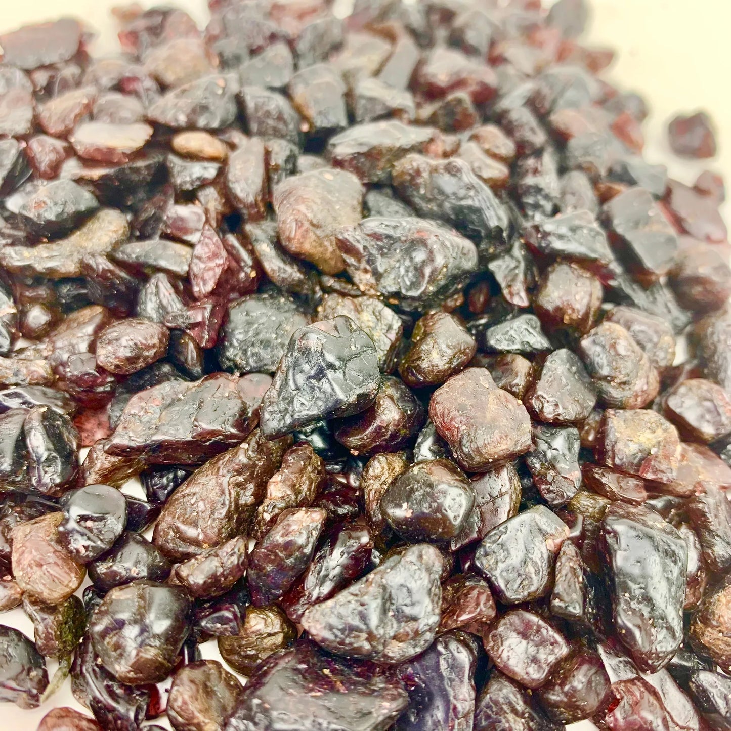 Garnet | Tumbled Chips | 5-7mm pieces | 1 lb bag | India