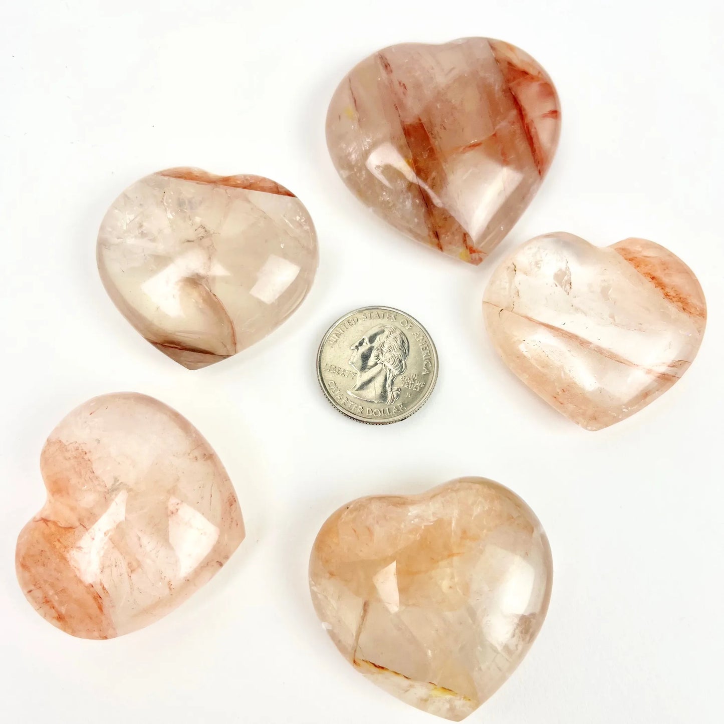 Hematoid Quartz Heart | 40-50mm