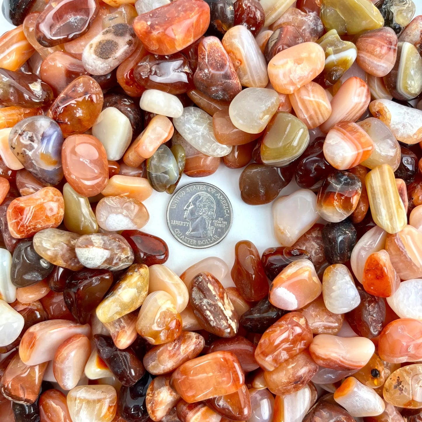 Carnelian| Tumbled | Kilo | Brazil | Choose a Size!