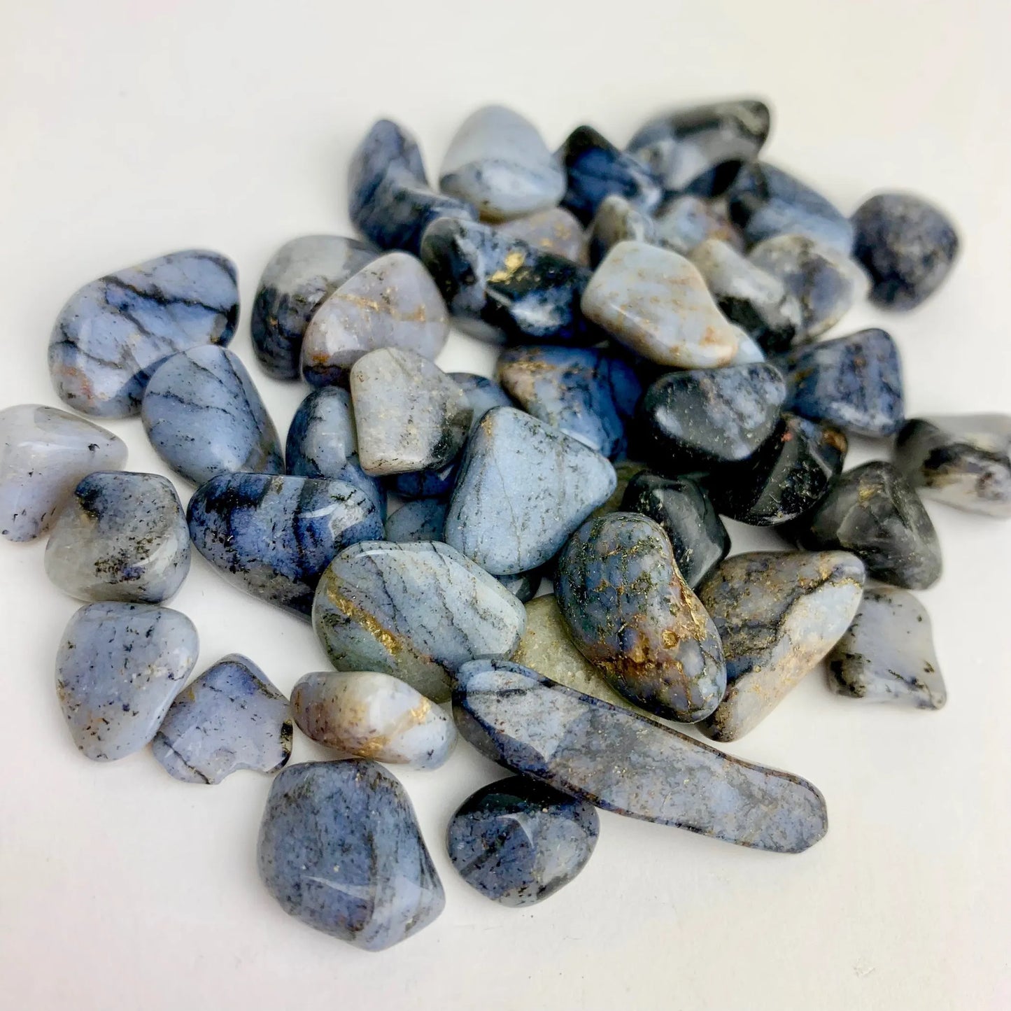 Blue Chert | Tumbled | South Africa | 1lb bag