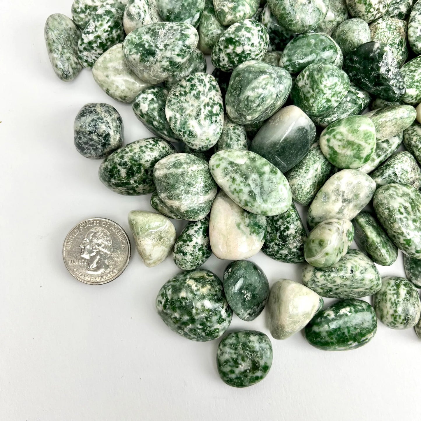 Moss Agate Tumbled | 20-30mm | 1 Kilo | India