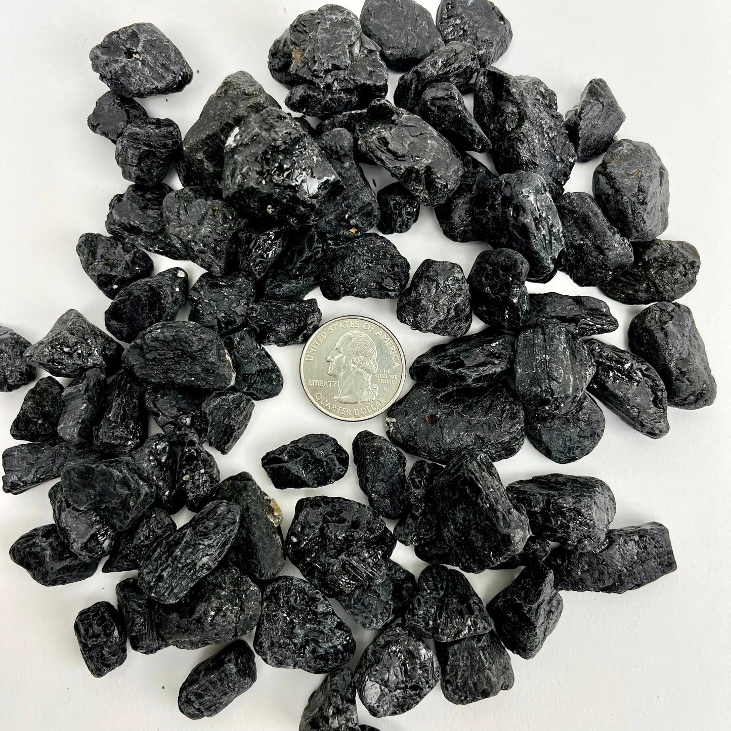 Black Tourmaline | Raw/Tumbled | 15-30mm | 1lb | Brazil