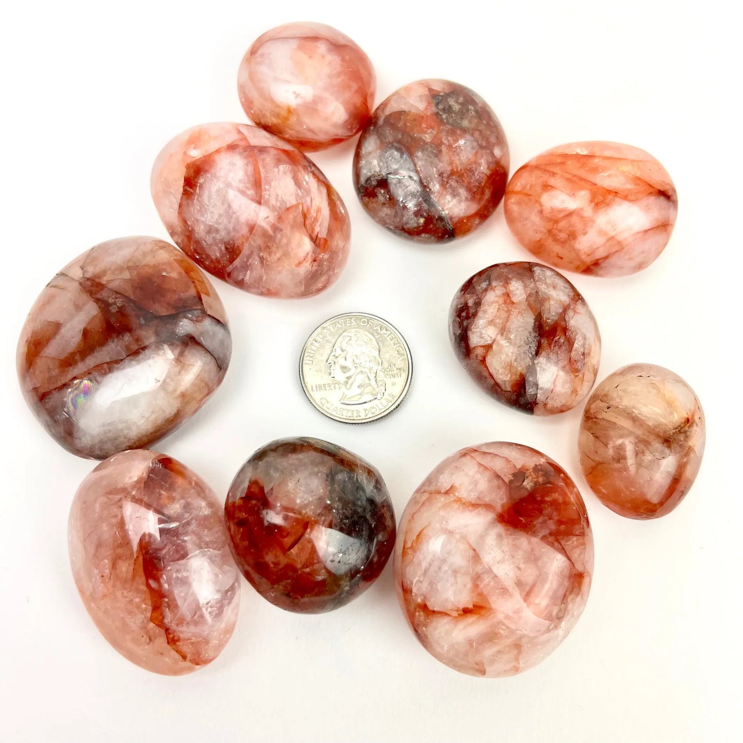 Hematoid Quartz | Palmstone | Madagascar | 30-40mm