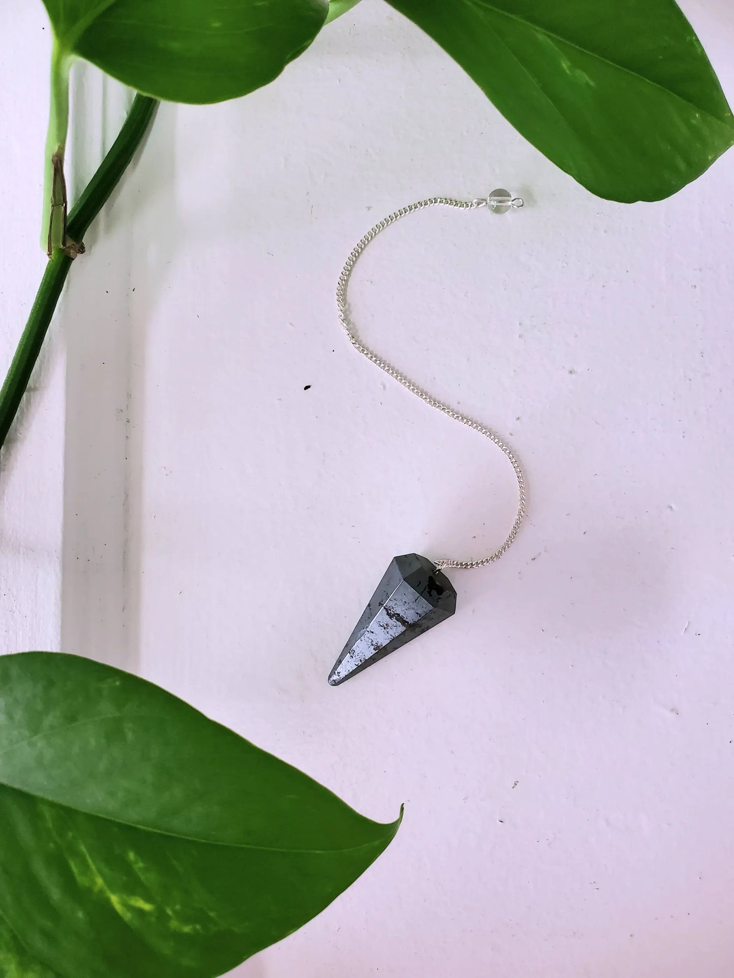 Authentic Hematite Crystal Pendulum
